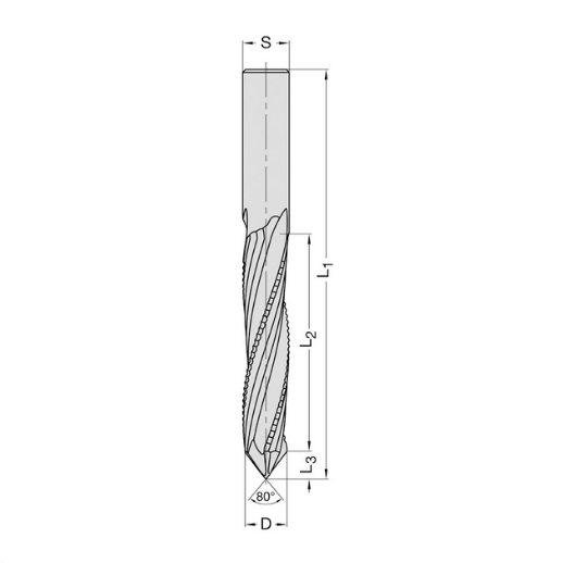 Boorfrees 12x47mm TL=110mm Z=2