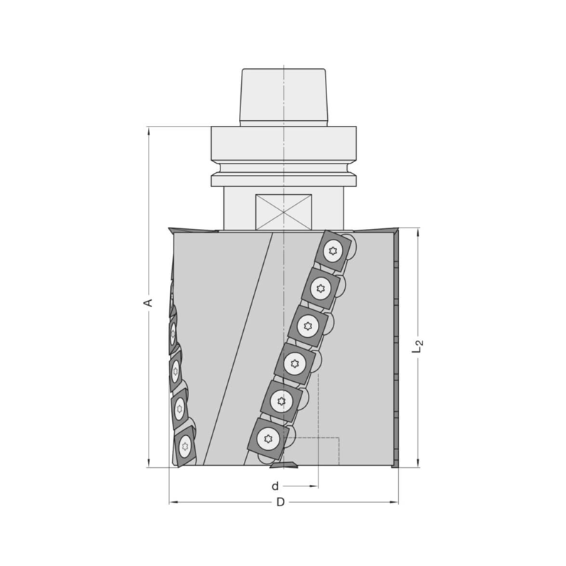 Km spiraalmessenkop 100x100mm z2+v4