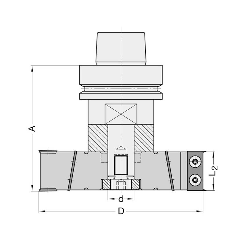Keermes Kanten/sponningfrees 125x20x50mm A=96 mm