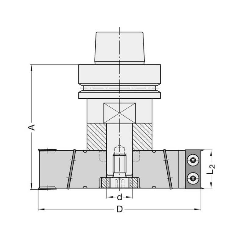 Keermes Kanten/sponningfrees 125x30x30mm A=111mm