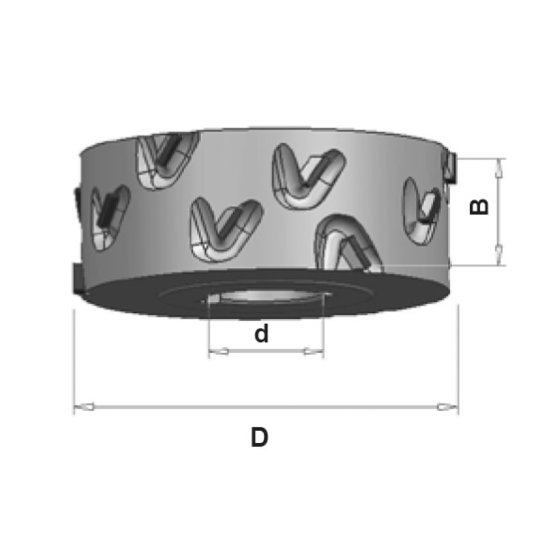 Diamant strijkfrees 100x63 Z=3 Links