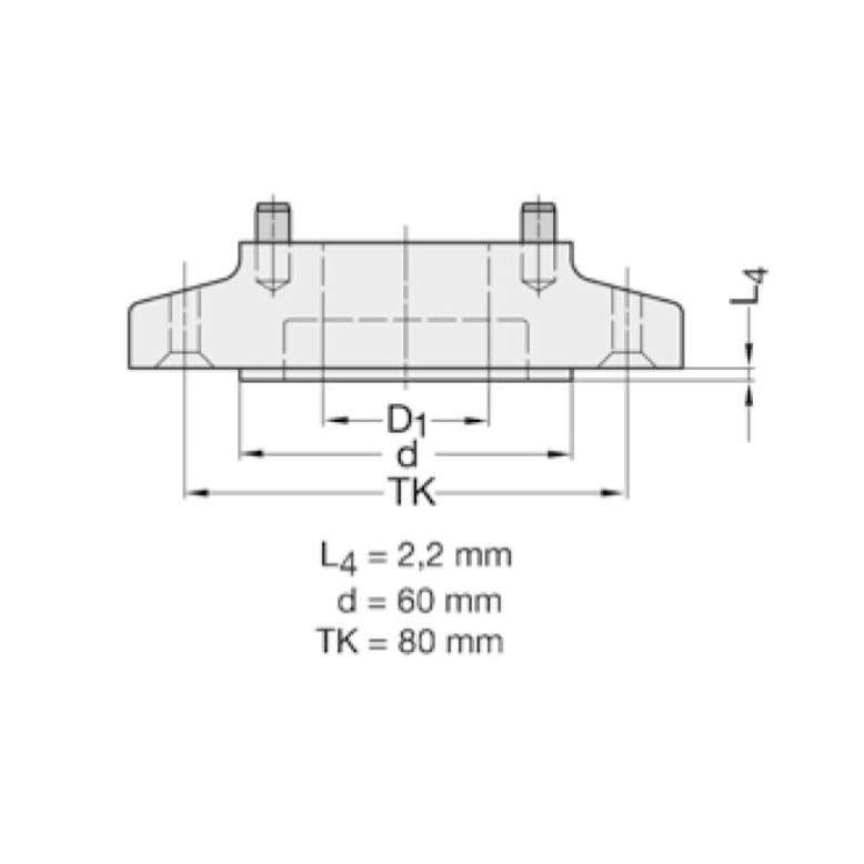 Zaagbladopname 3-delig D=100 B=30mm
