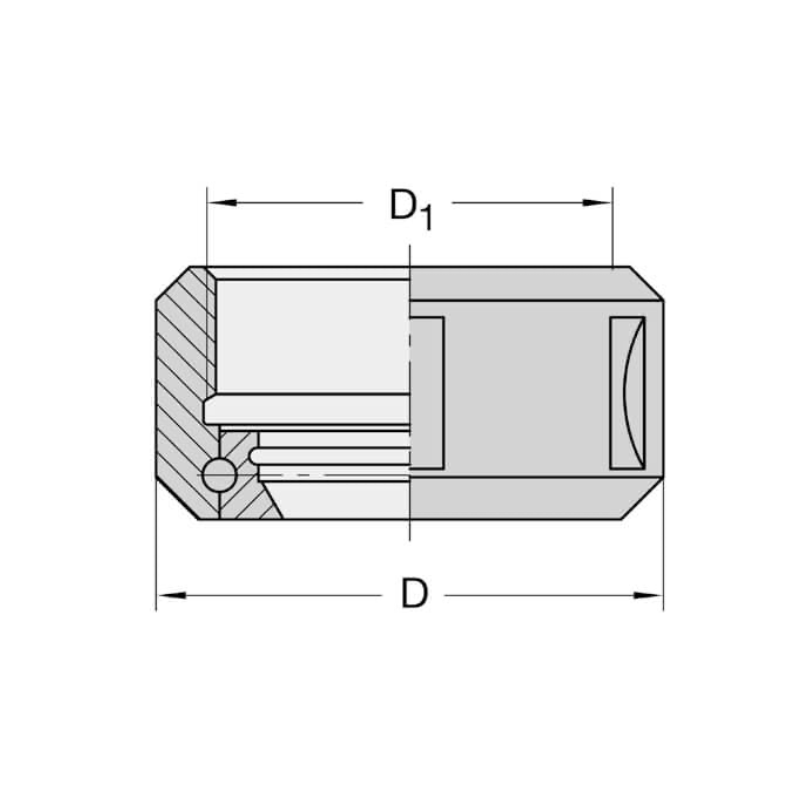Gelagerde spanmoer m 50x1,5 D=63 mm