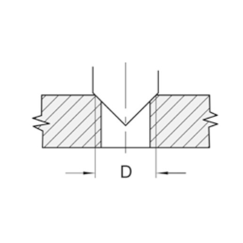 Verzinker 90° D=18x70 mm Z=3 rechts