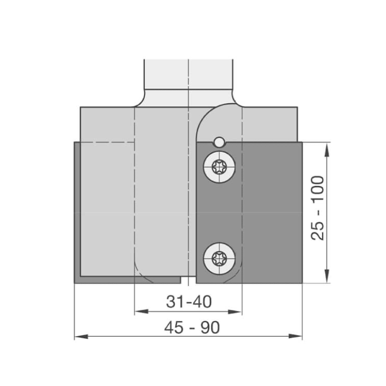 Keermesfrees 102/105x36x105mm