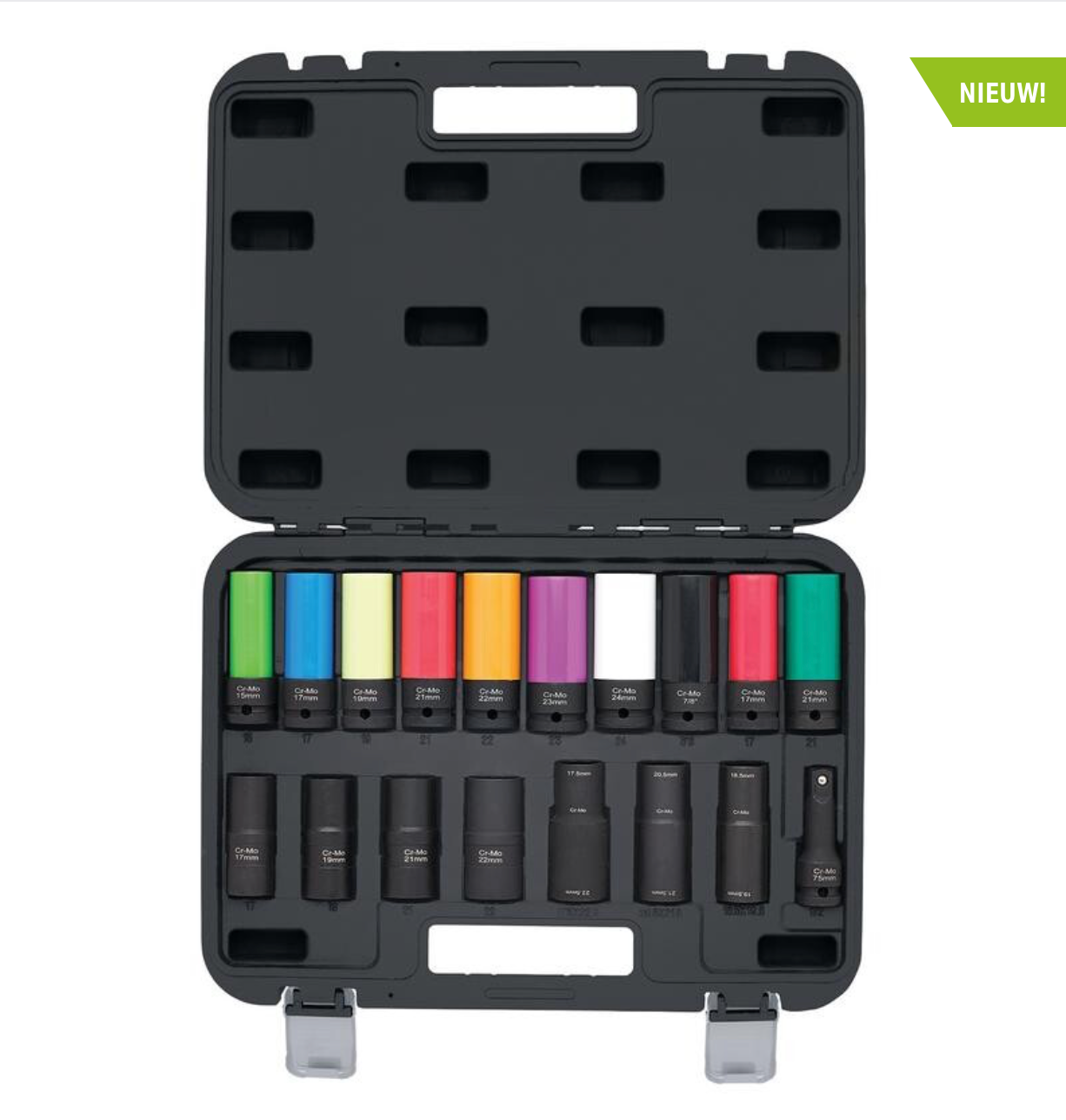 1/2" Krachtdoppenset, 18dlg