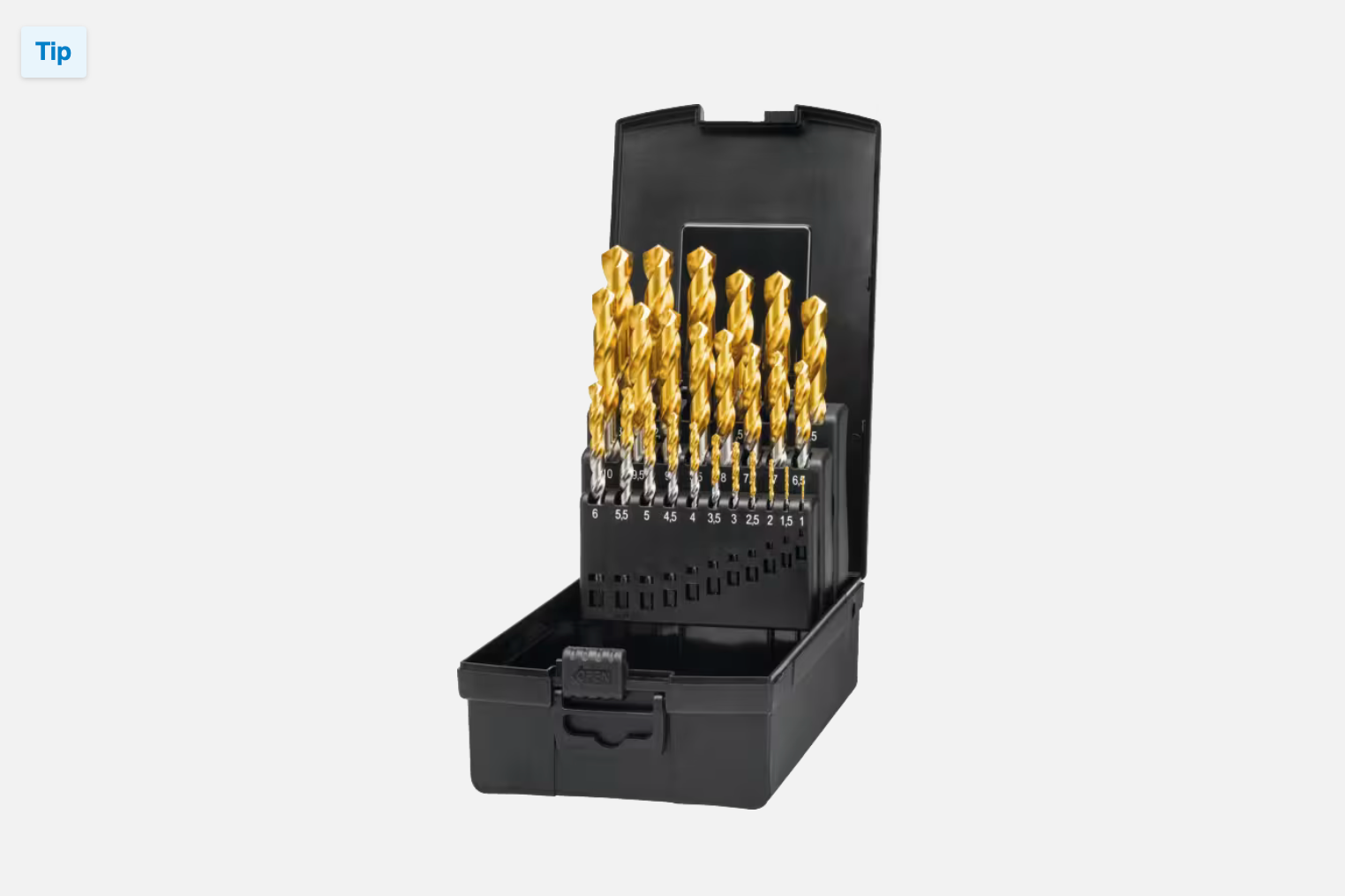 Phantom HSS-E Set Spiraalboren DIN 338 TiN-tip met drievlaks schacht (handgebruik)