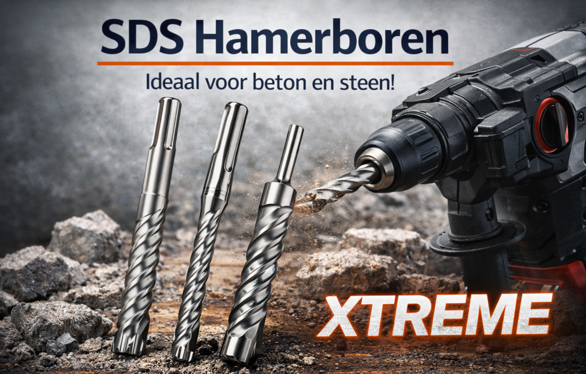 Eurotool SDS+ Hamerboor 10.00 x 160 mm 4-snijder Xtreme - 1 stuk op clip