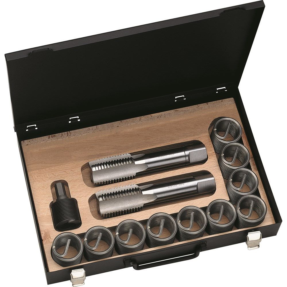 schroefdraad reparatieset, STI-tapset, 2-dlg, inbouwhulpstuk met zeskant-aansluiting, 08381-0