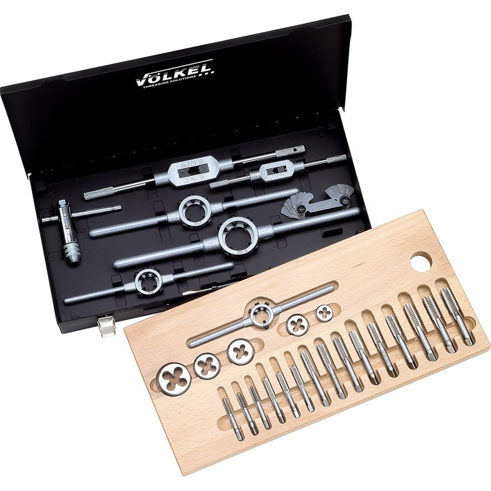 handtap- en snijplaat-set, amerikaanse fijne draad ANSI B 1.1, UNF1/4 - UNF3/4-0