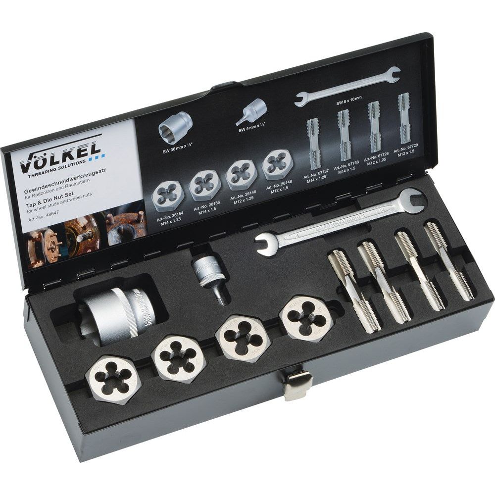 Schroefdraad snijset M, HSS-G, M12x1,25-M12x1,5-M14x1,25-M14x1,5-0