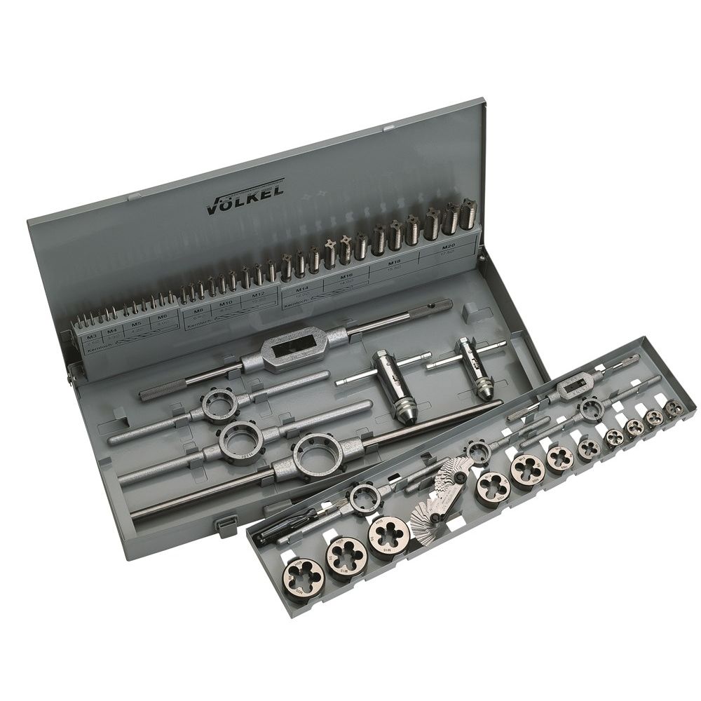 handtap- en snijplaat-set P.V.3, ISO metrisch draad DIN 13, M3 - M20-0
