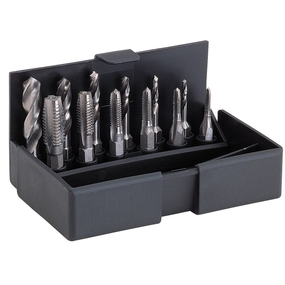 tap-bit-set, met spiraalboor bits, M3 - M10-0