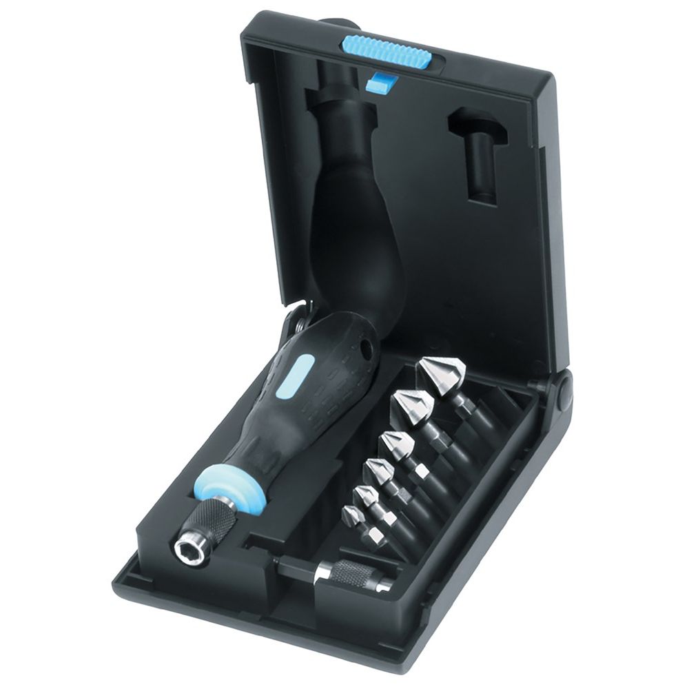 Q.C.3 verzink-bit-set, 90° - 3 snijder, met 1/4" zeskant opnameschacht, 6,3 - 20,5 mm-0