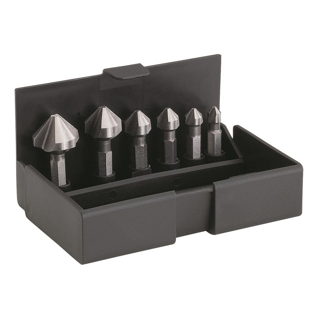 verzink-bit-set, met 1/4" zeskant opnameschacht, 6,3 - 20,5 mm-0