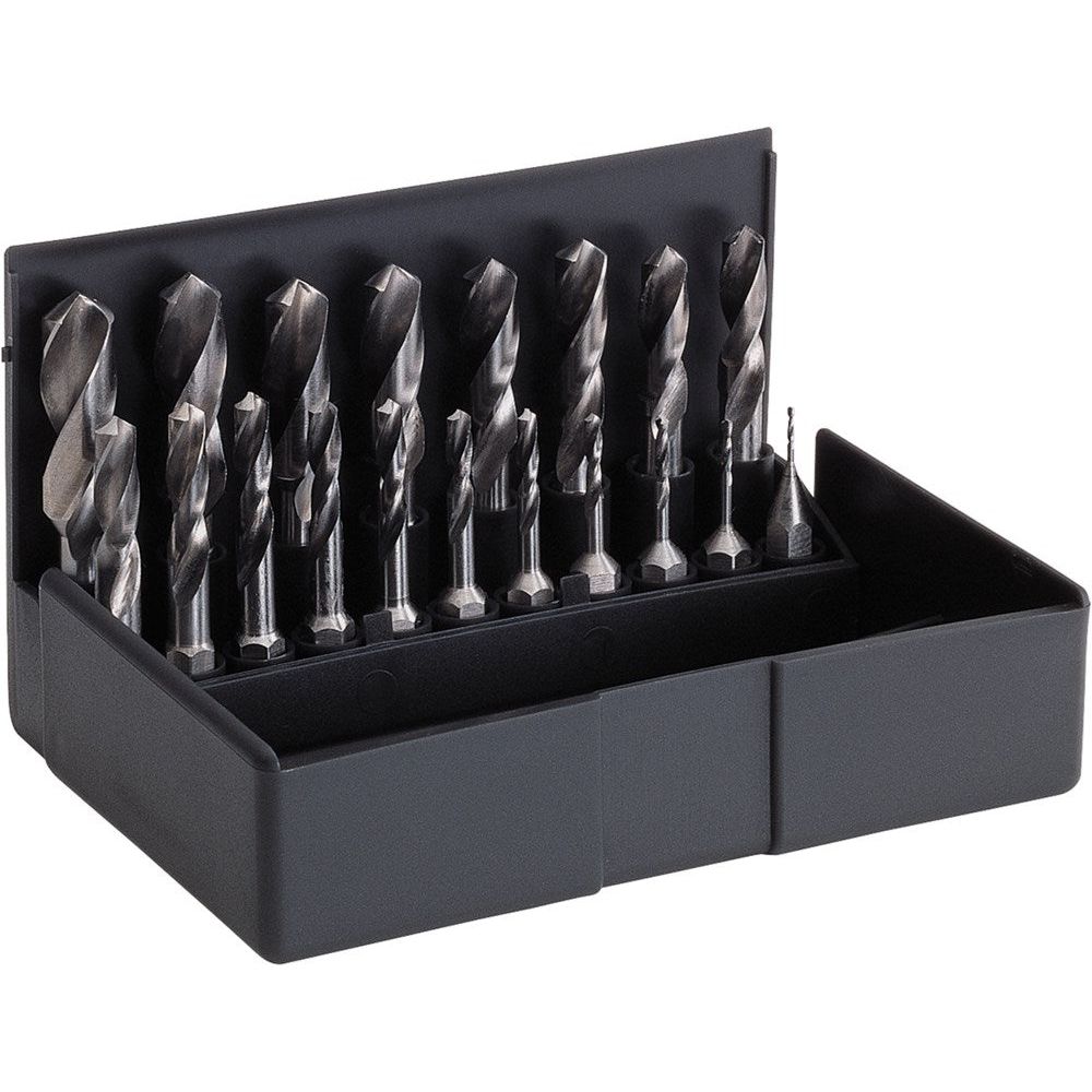 spiraalboor-bit-set, met 1/4" zeskant opnameschacht, 1,0 - 10,0 mm-0