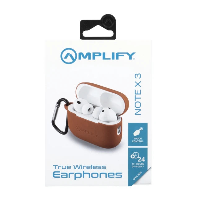 Amplify Note X 3 Draadloze oordopjes – Wit-oranje