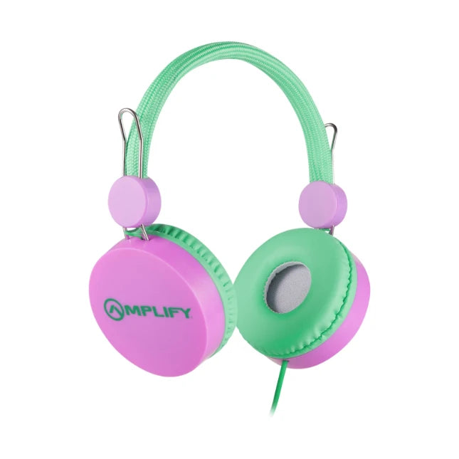 Amplify Kids Adventure Koptelefoon – Groen-roze
