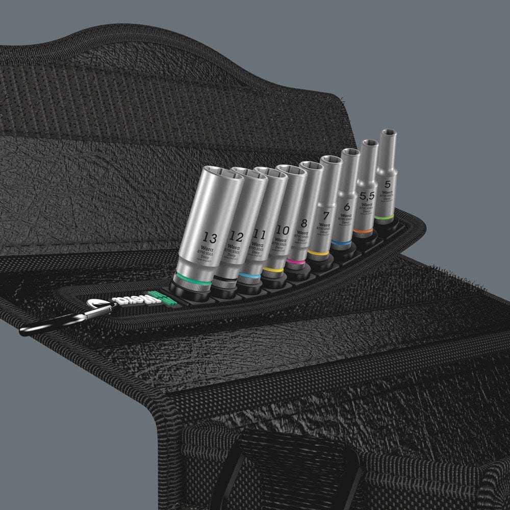 BELT A DEEP 1 DOPPEN SET, MET 1/4" -AANDRIJVING, 9-DELIG-9