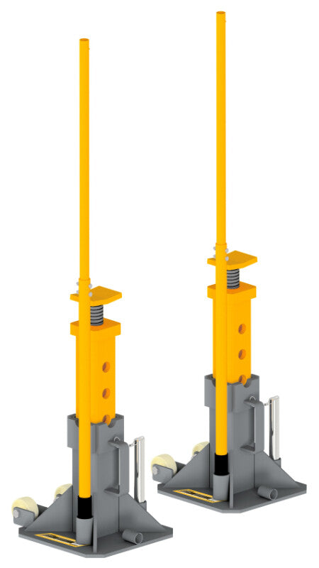 Assteunen set 22 ton, pin model, transportwielen