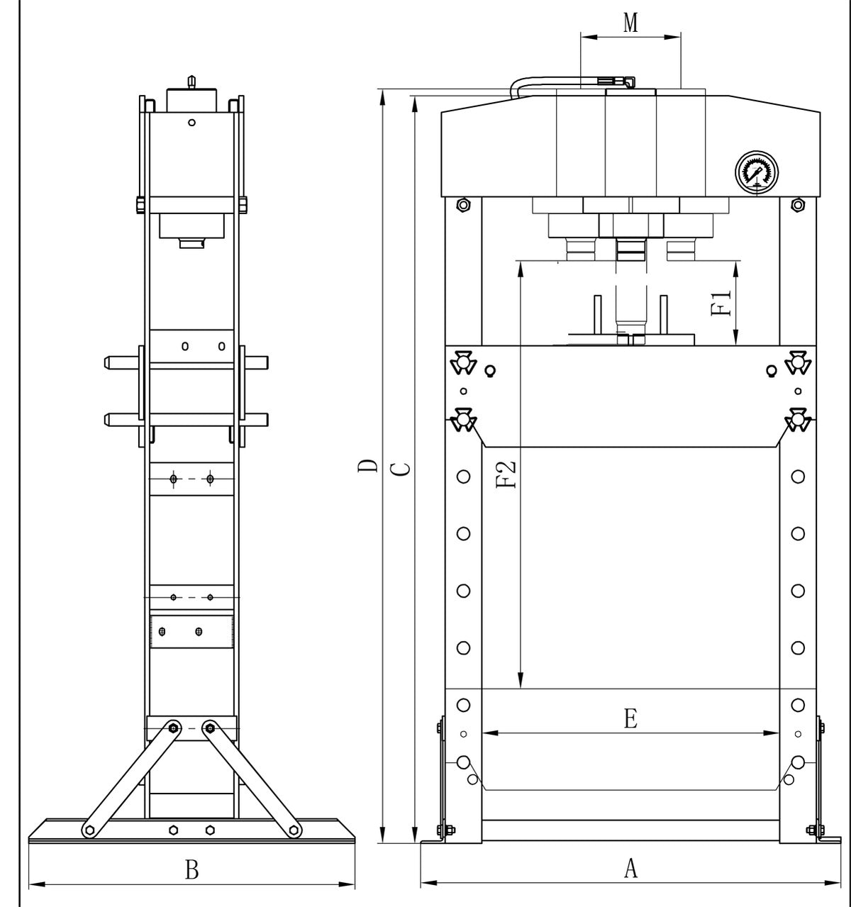 Bernardo Pneumatische Werkplaatspers PWK 50 F - afbeelding 2