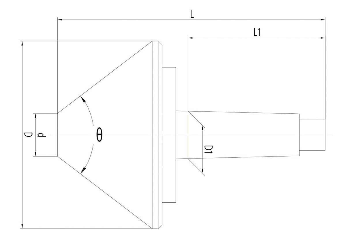 Bernardo Meelopende Centreerkegel MK 4 - 125mm - afbeelding 4