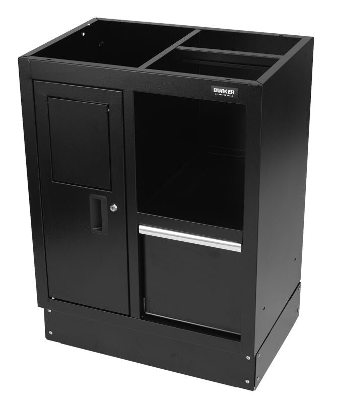 BUNKER 46cm Opbergcombinatie met roestvrijstalen werkblad, 25dlg