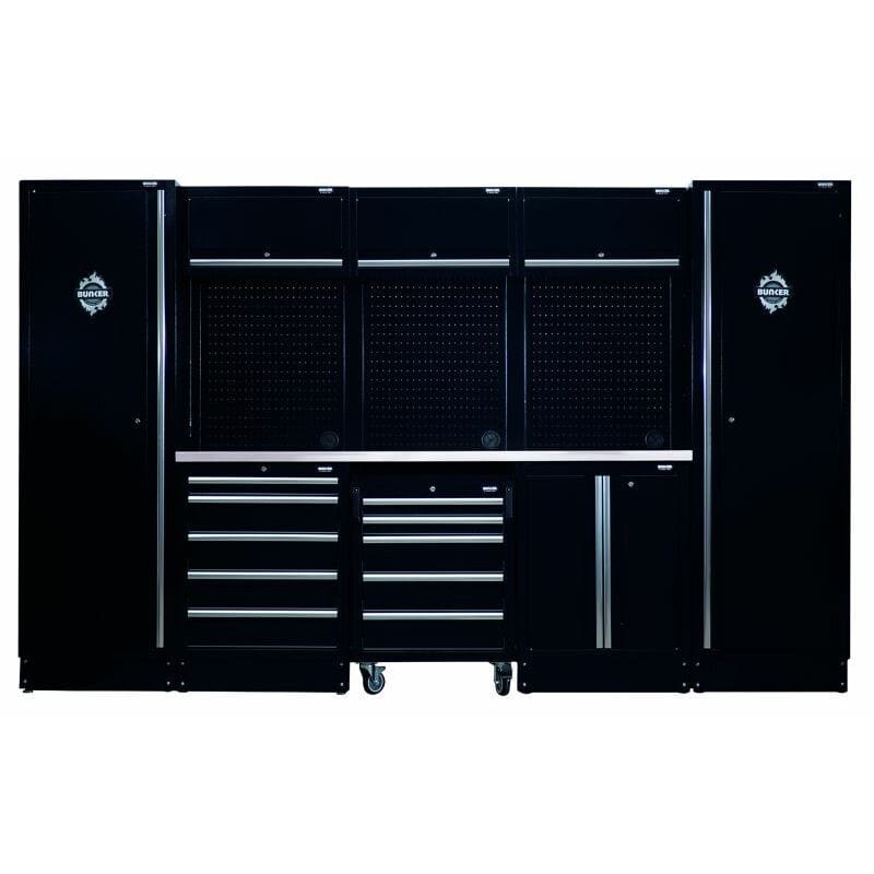 BUNKER 46cm Opbergcombinatie met roestvrijstalen werkblad, 16dlg-0