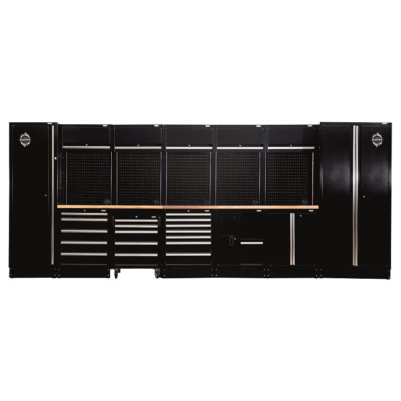 BUNKER 61 cm opbergcombinatie met hardhouten werkblad – 25 - delig – 492×61×200 cmBunkerMZS Gereedschap