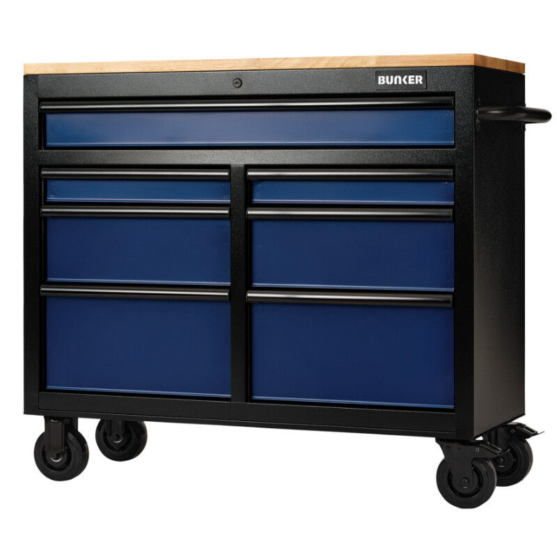 BUNKER Gereedschapswagen/werkbank, 104cm, blauw