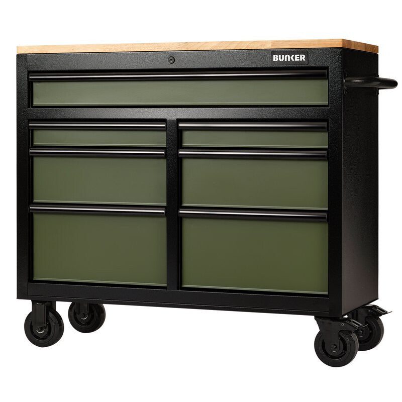 BUNKER Gereedschapswagen/werkbank, 104cm, groen