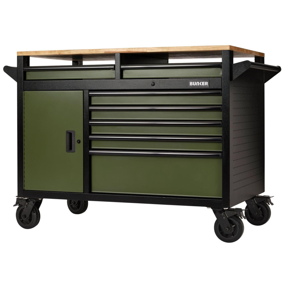 BUNKER Gereedschapswagen/werkbank 122cm, groen