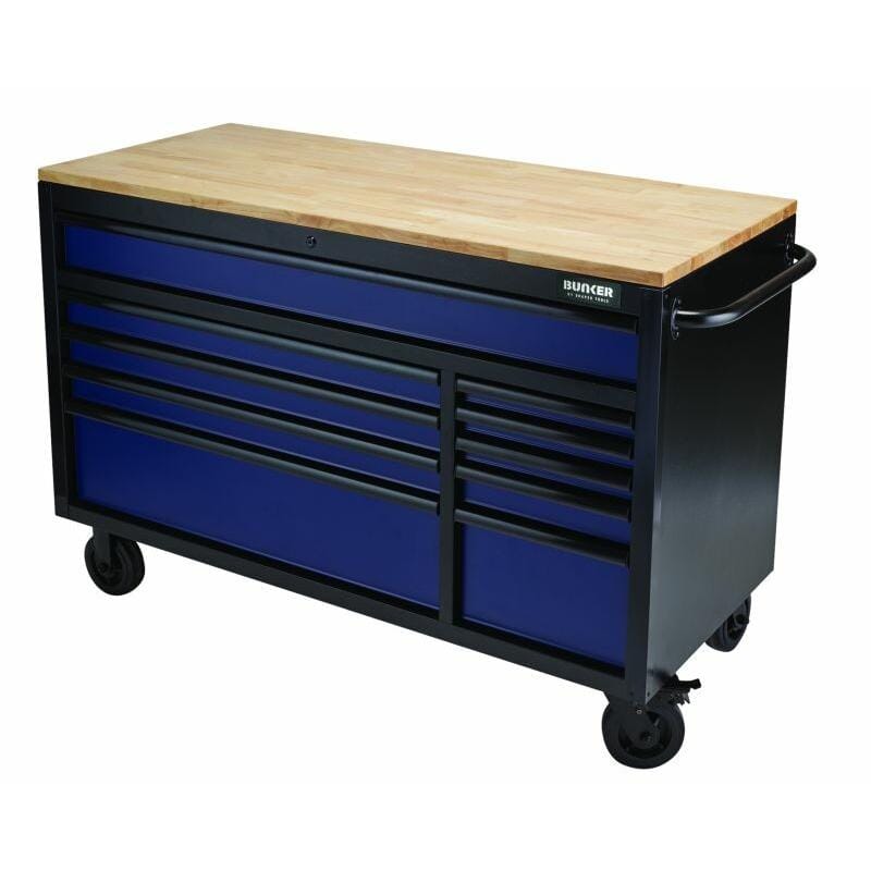 BUNKER Gereedschapswagen/werkbank, 142cm, blauw-0