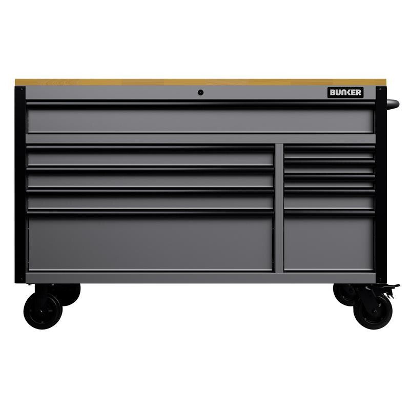 BUNKER Gereedschapswagen/werkbank, 142cm, licht grijs