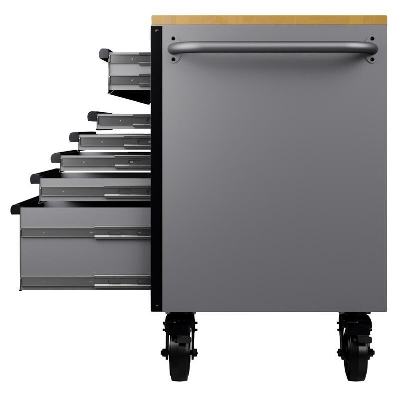 BUNKER Gereedschapswagen/werkbank, 142cm, licht grijs