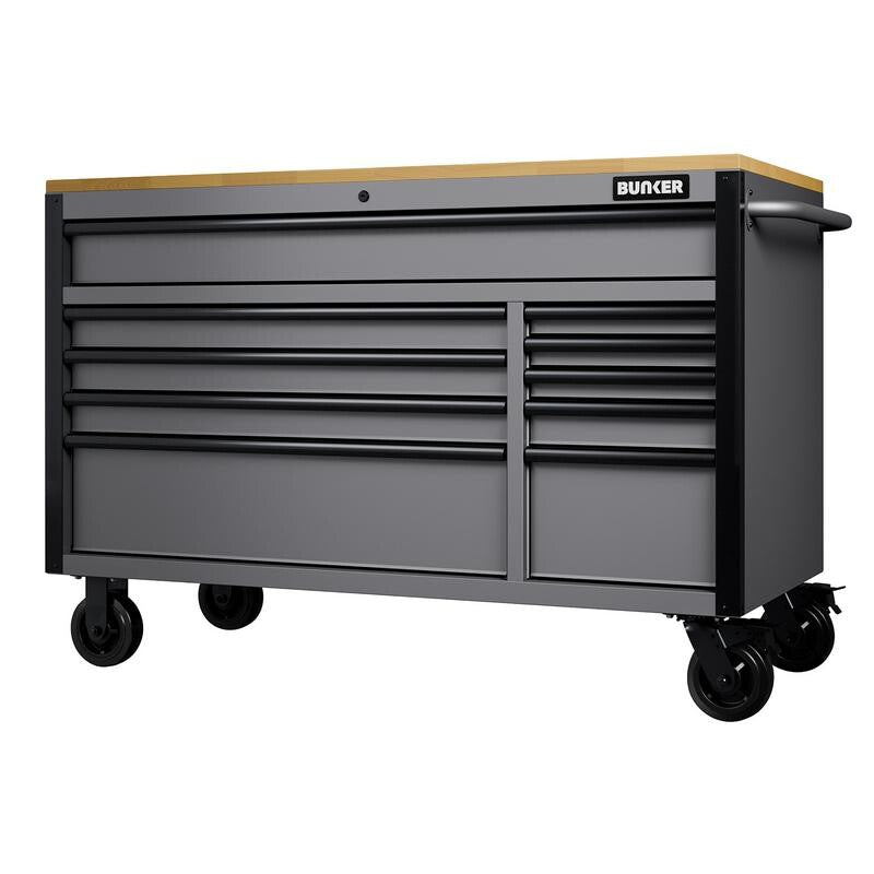 BUNKER Gereedschapswagen/werkbank, 142cm, licht grijs