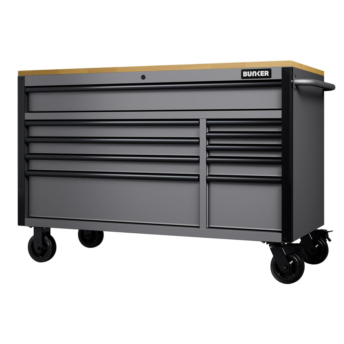 BUNKER Gereedschapswagen/werkbank, 142cm, lichtgrijs