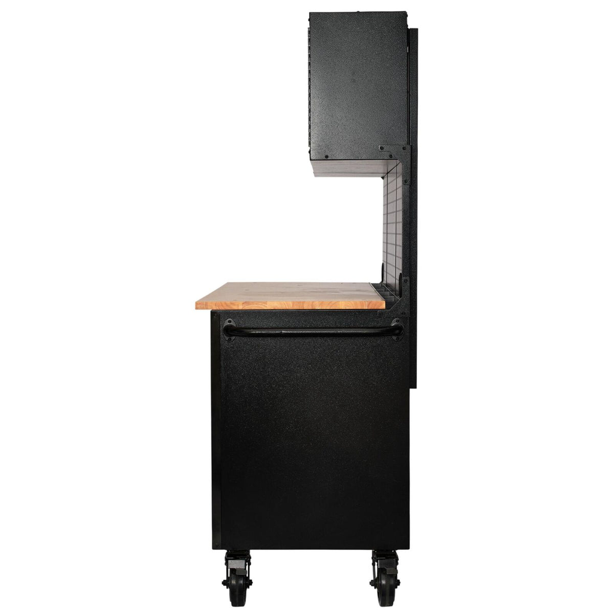 BUNKER Gereedschapswagen/werkbank met achterwand, 142cm, grijs