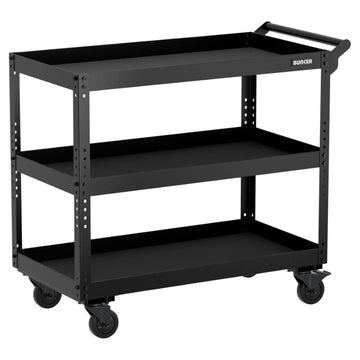 BUNKER Werkplaatstrolley, 3 schappen, 85cm