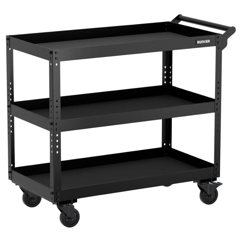 BUNKER Werkplaatstrolley, 3 schappen, 85cm