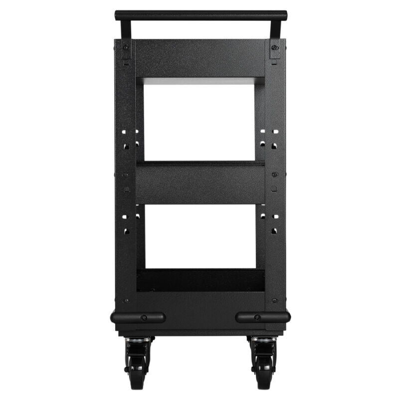 BUNKER Werkplaatstrolley met hardhouten werkblad, 3 schappen, 71cm