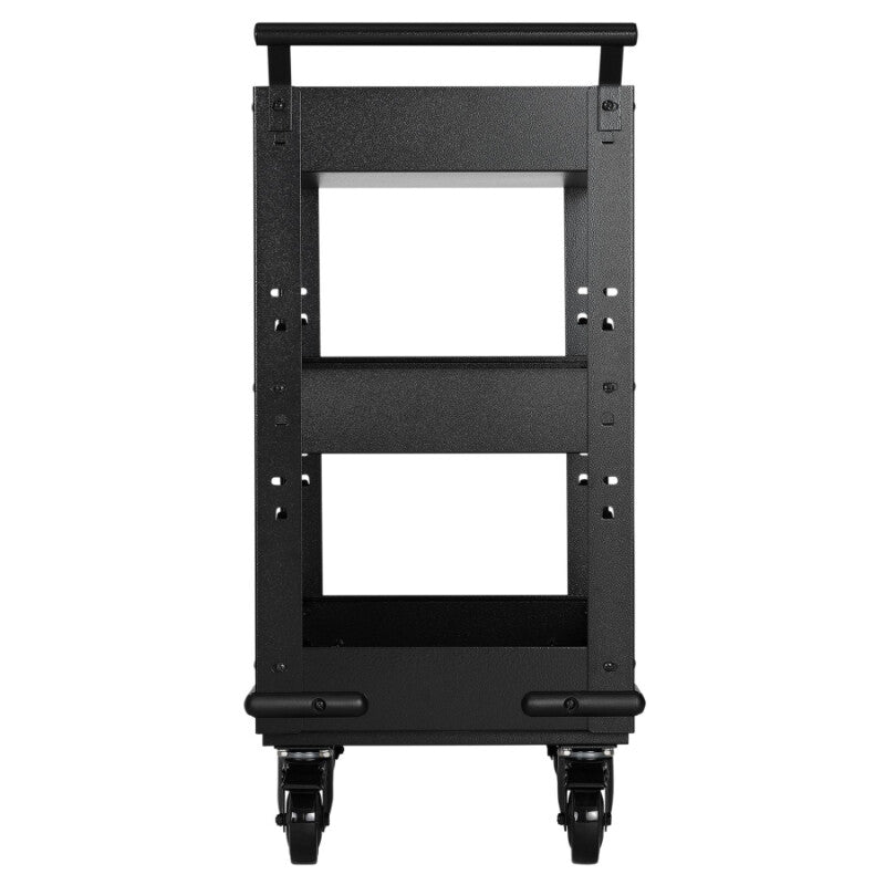BUNKER Werkplaatstrolley met hardhouten werkblad, 3 schappen, 71cm