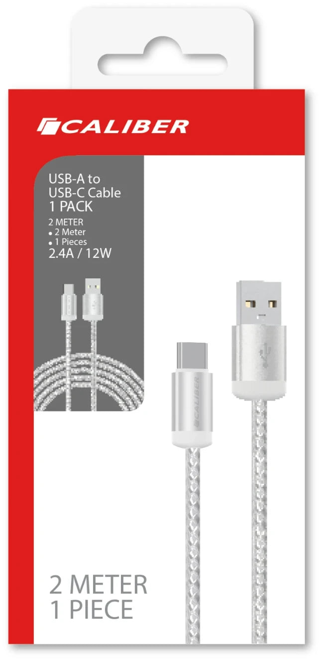 Caliber CL-UC2-1PACK Oplaadkabel – USB-A → USB-C – 2 m
