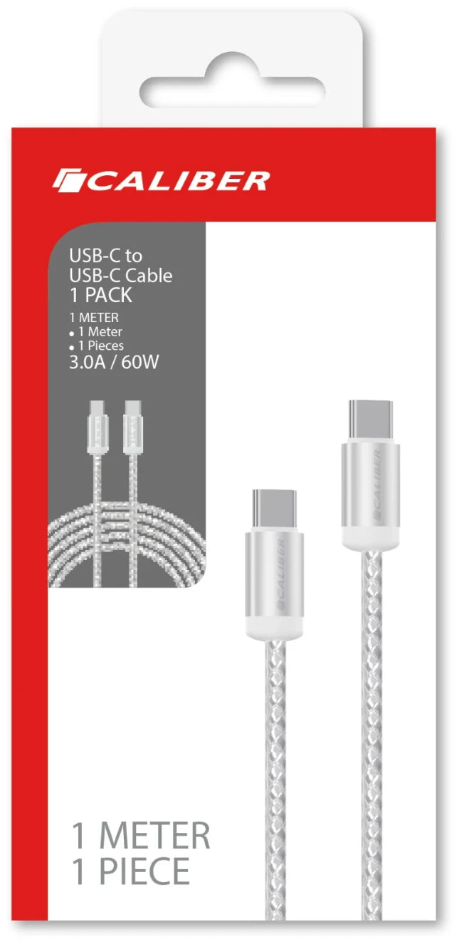 Caliber CL-CC-1PACK Oplaadkabel – USB-C → USB-C – 1 m