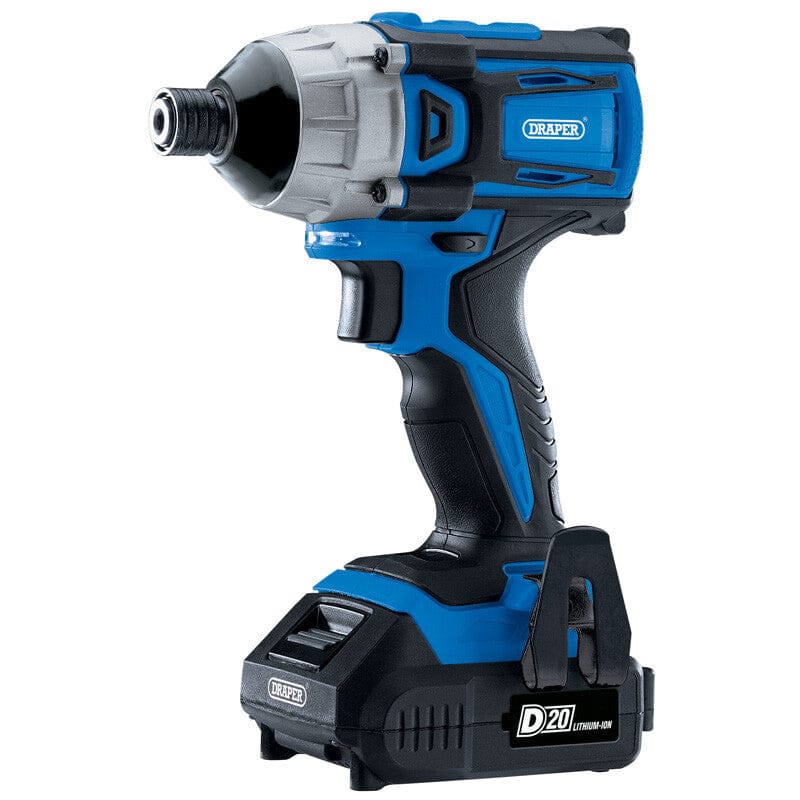 D20 Accu slag - schroevendraaier 20V, 1/4", incl 2 accu'sDraper ToolsMZS Gereedschap