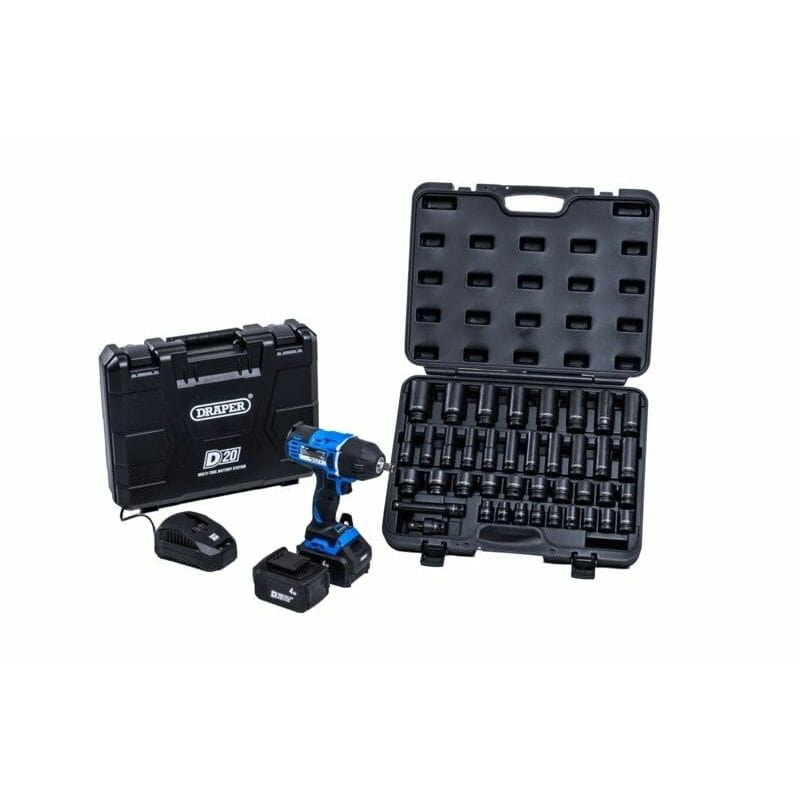 D20 Accu slagmoersleutel COMBI actie (D27888+SK6929CM)Draper ToolsMZS Gereedschap