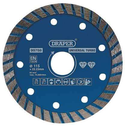Diamantslijpschijf turbo Ø115x2,1x22,23mm