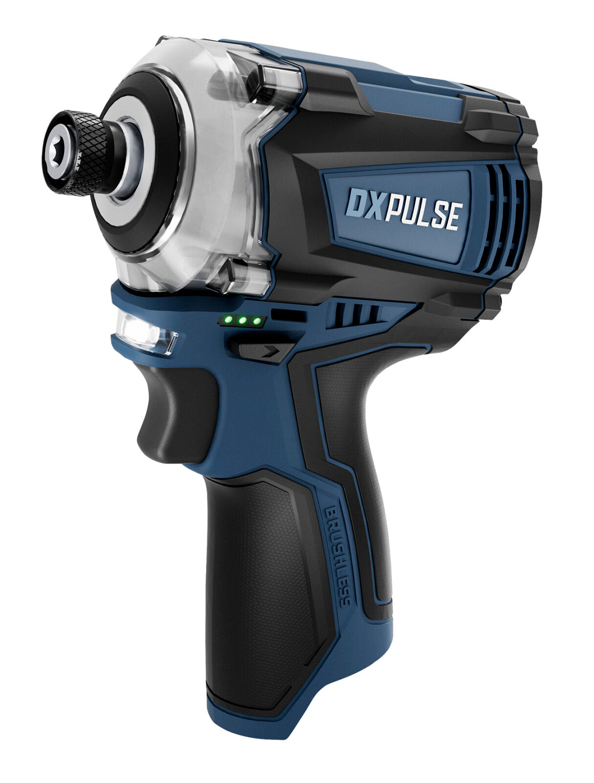 DXPULSE 1/4" Accu slagschroevendraaier+ klopboormachine 12V, borstelloos, 2x 2.0Ah accu en 1x lader