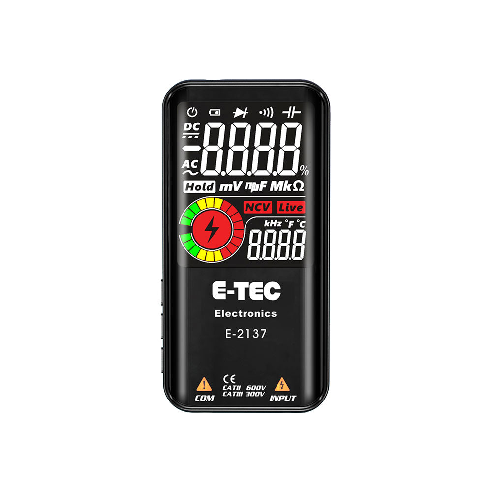 Automatische digitale multimeter incl. testpunten, rood-zwart