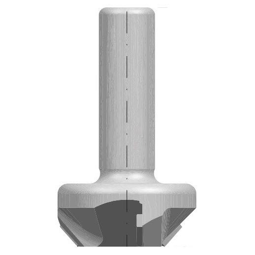 Diamant Fasefrees 45°, L2=8,0 mm, TL=68 mm, S=16 mm, Z=3, DP
